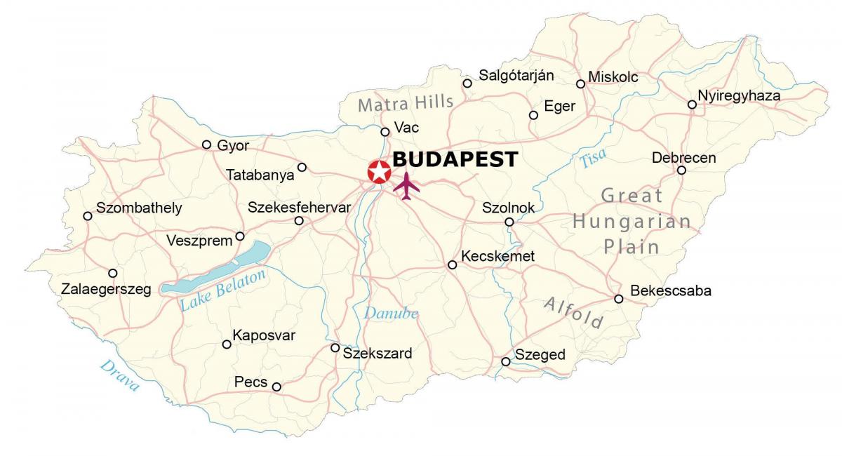 Mapa de la capital de Hungría