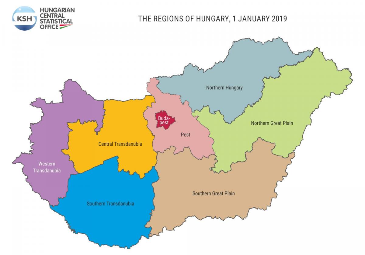 Mapa de zonas de Hungría